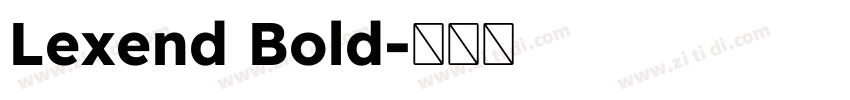 Lexend Bold字体转换